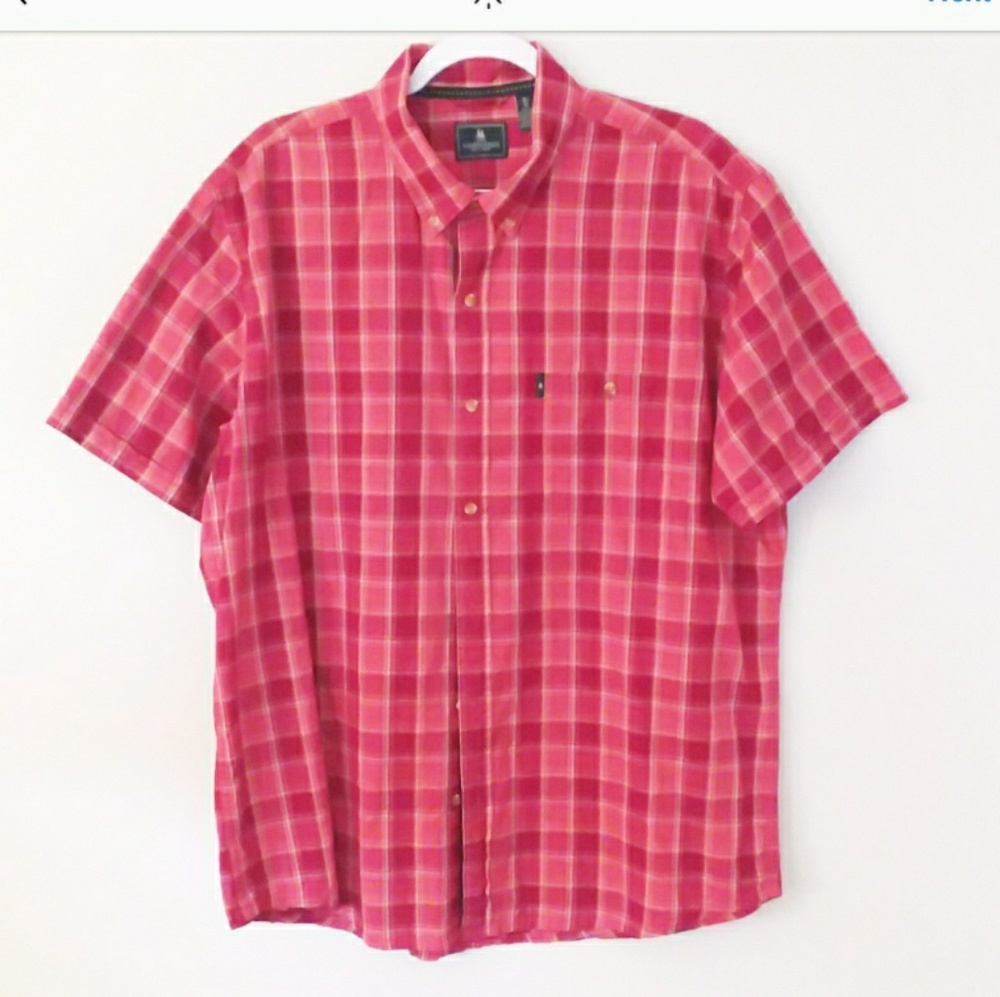 4/$20 Men's G.H.Bass & Co. Salmon Red Check Shirt